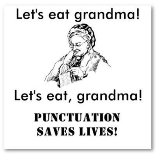 Punctuation saves lives!